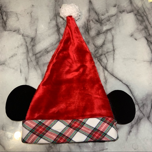 Disney Mickey Mouse Santa Hat Flannel 